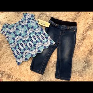 BUNDLE: top with denim jeans